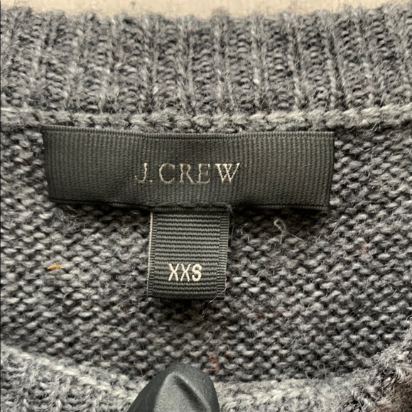 J.CREW | XXS WOMENS |  WOOL SWEATER in GREY BOLD` GEOMETRIC PATTERN 77366 - Picture 2 of 10